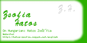 zsofia hatos business card